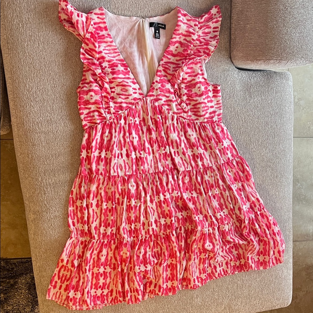 Pink and White Women’s Dress